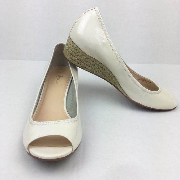 Cole Haan Shoes - Cole Haan Air Tali Ivory Low Wedges